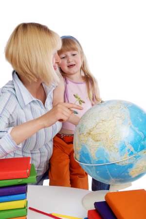 Portrait of a styled children. Theme: education..