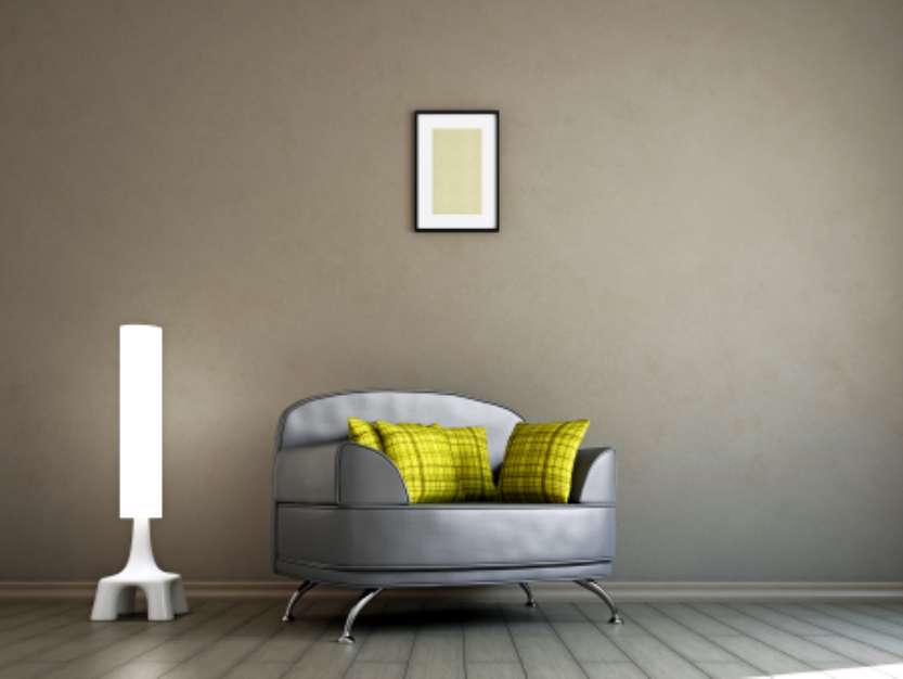 Livingroom with armchair and a lamp
