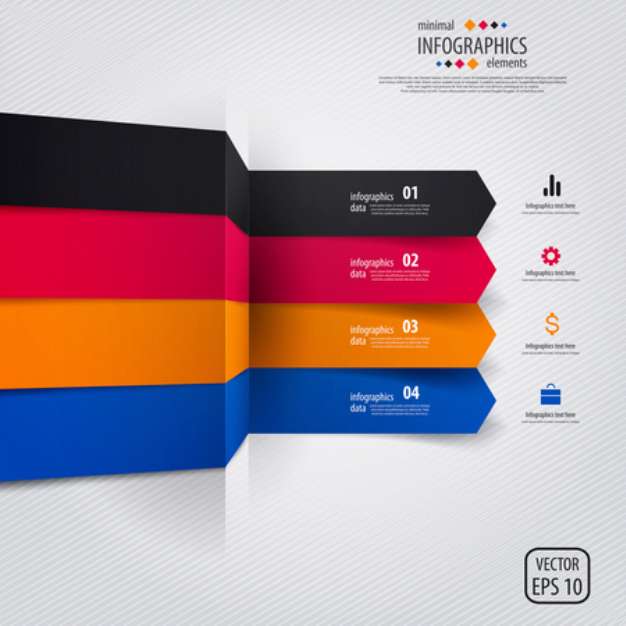 Minimal infographics design. Vector