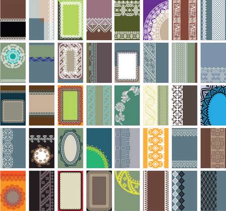 40 vertical business cards. Ancient background
