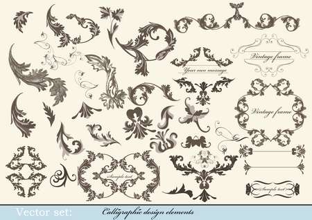 calligraphic decorative elements