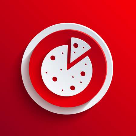 Vector red circle icon. Eps10