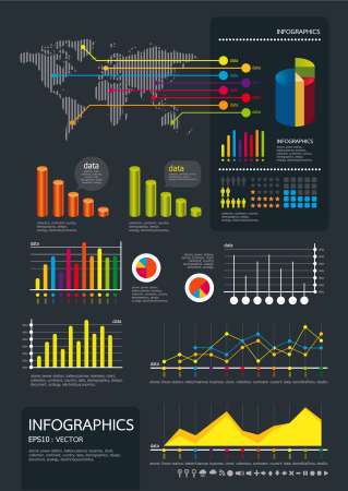 infographics set and Information Graphics vector