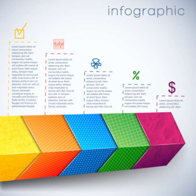 Business diagram template with text fields
