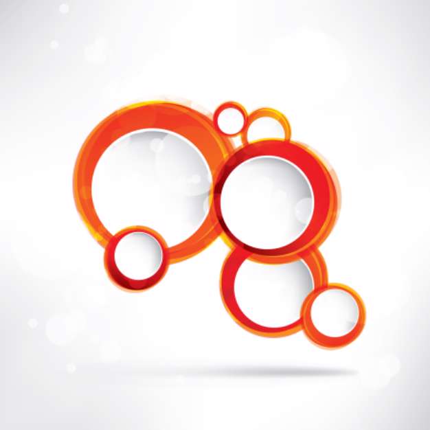 Abstract circles colored design