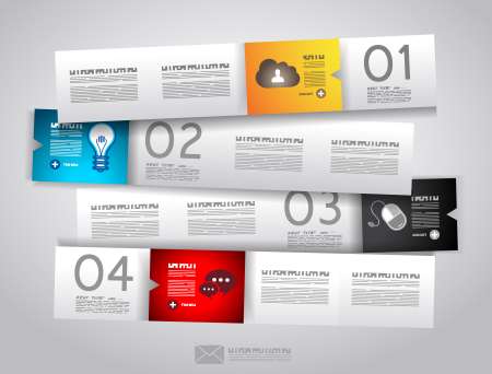 Infographic design - original paper tags
