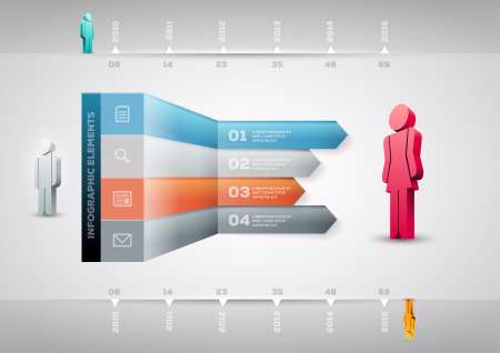 Perspective Arrow Infographic Template