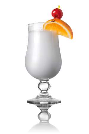 white cocktail isolated on white