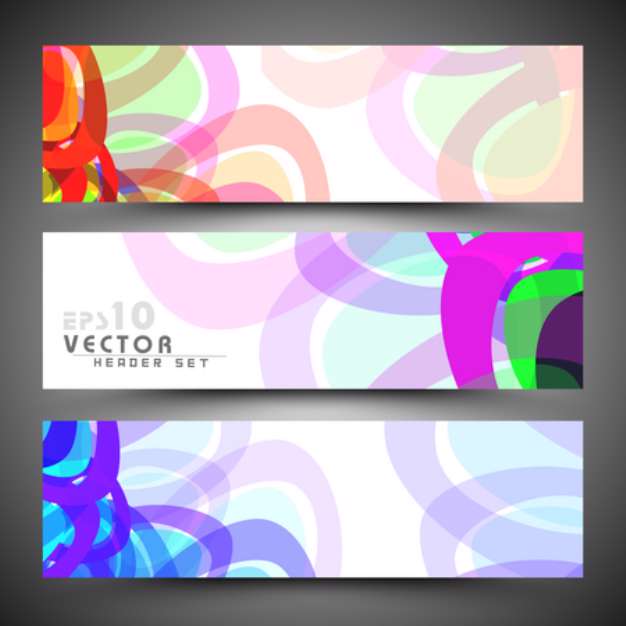 Website header or banner set. EPS 10.