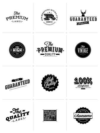 Premium Quality, High quality and Guarantee Labels