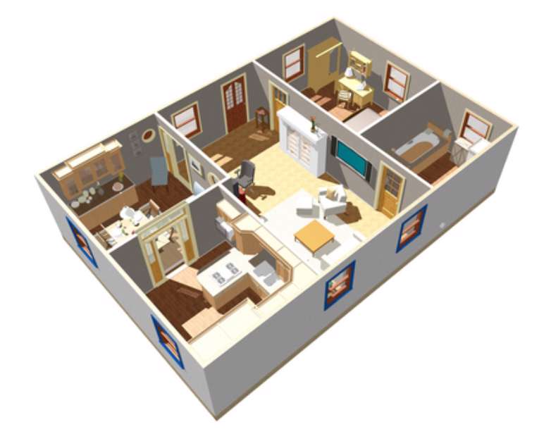 Casa Interno-House Interior-3D-4