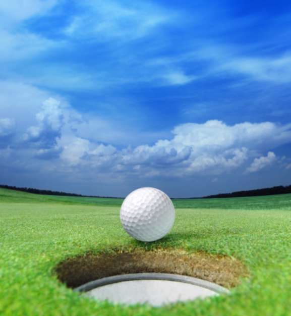 golf ball on lip