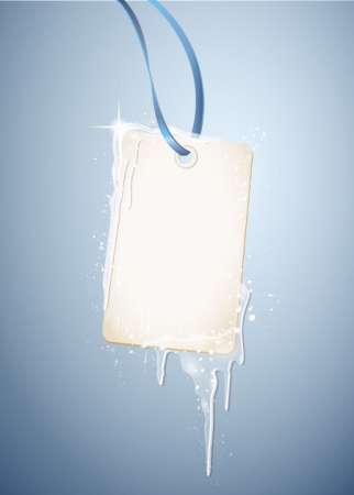 Etikett mit Eiszapfen