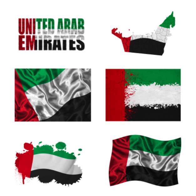 United Arab Emirates flag collage
