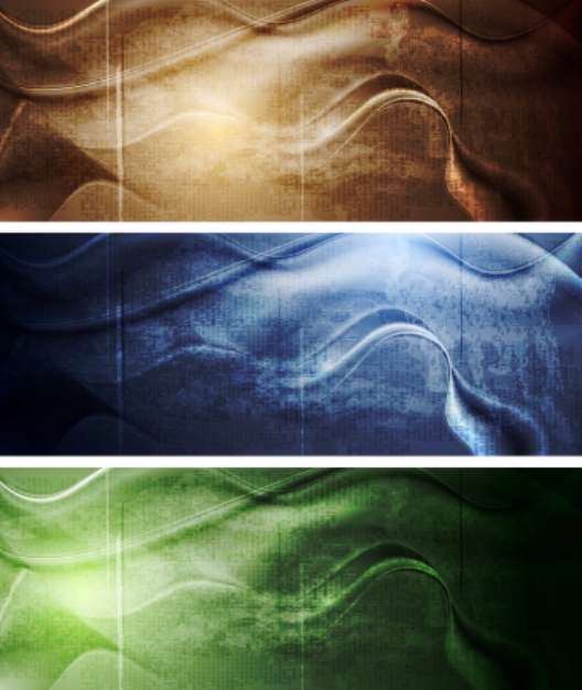 Elegant grunge waves banners