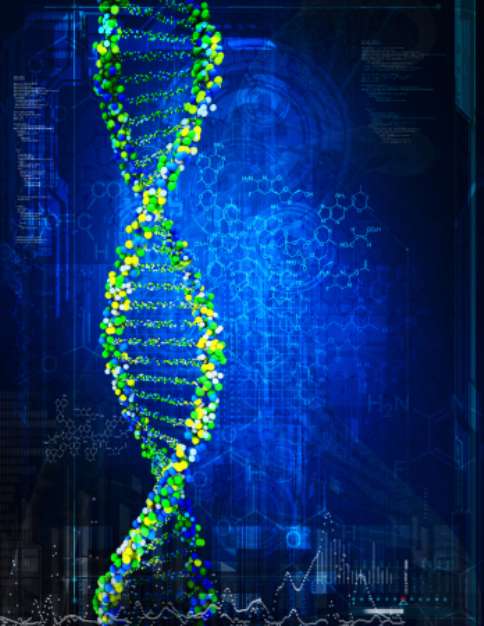 Digital illustration of  dna