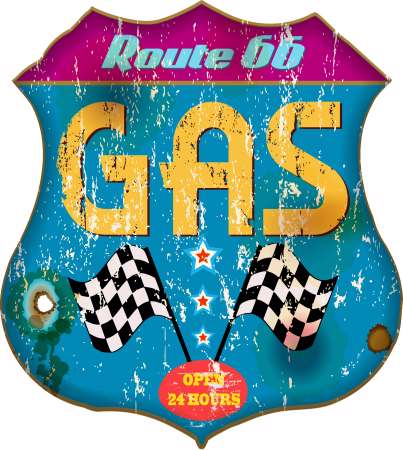 vintage gas station sign,vector