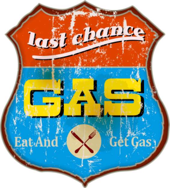 vintage gas station sign, vector illustration,isolated and scala
