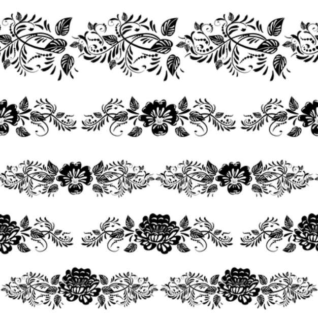 floral border set