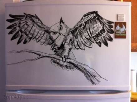 نقاشی روی یخچال