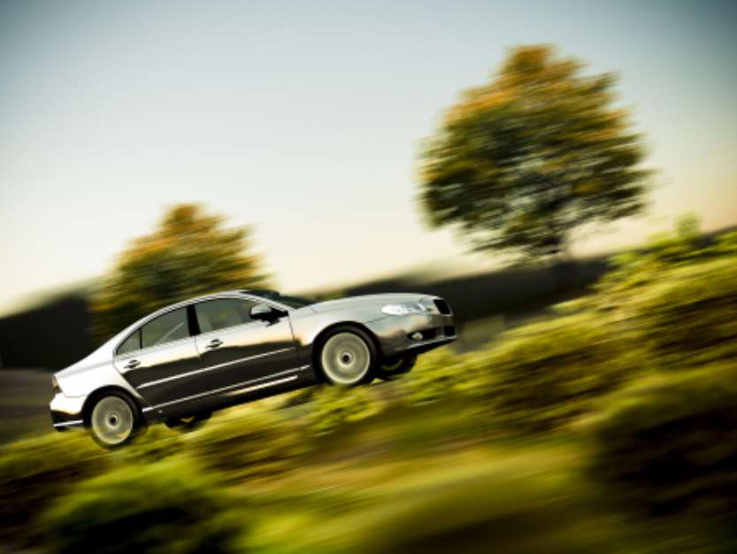 Car on country road