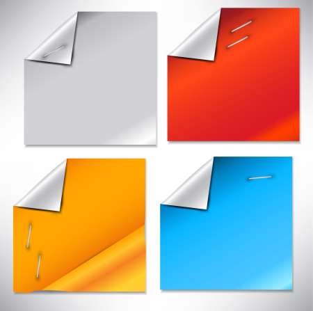 Colorful paper stickers and notes