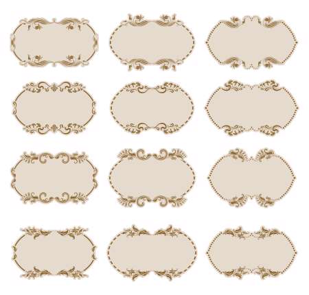 Set of ornate vector frames