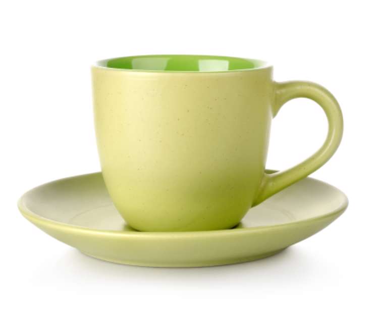 Green cup and saucer