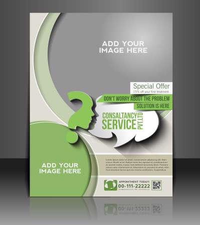 business consultancy flyer, vector