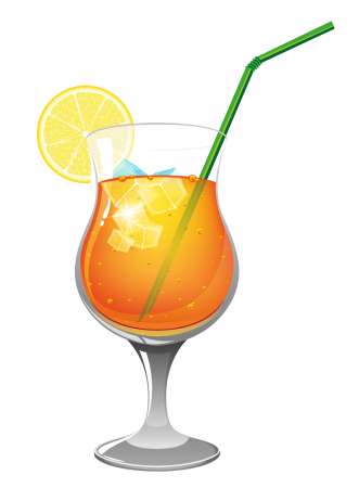 Refreshing orange  cocktail