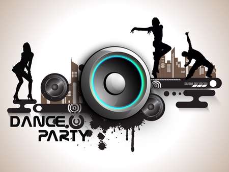 Musical dance party background. flyer or banner.