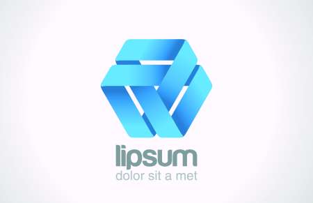 Logo infinity loop. Technology business abstract icon.