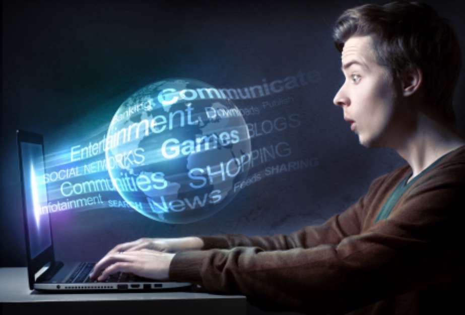 Excited Internet Surfer