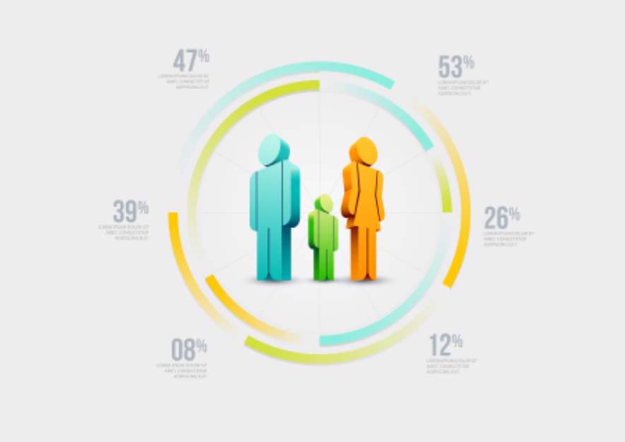 People infographic design template