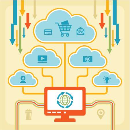 Infographic Concept - Internet Clouds