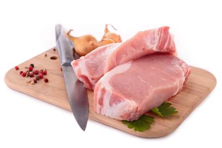 raw meat isolated on white