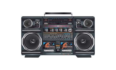 illustration of a fantastic retro ghettoblaster