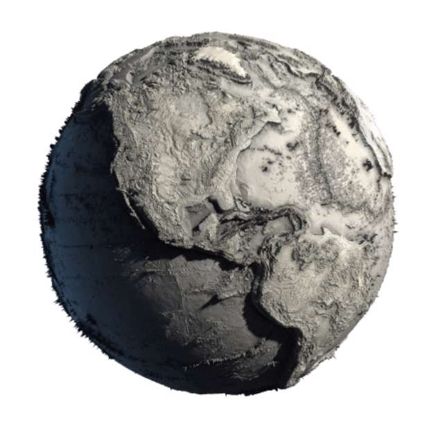 Dead Planet Earth without water