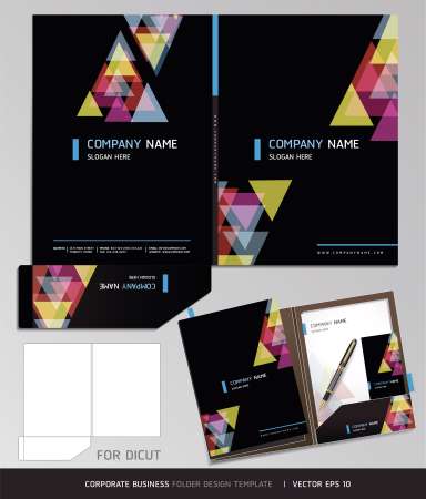 Corporate Identity Business Set. Folder Design Template. Vector