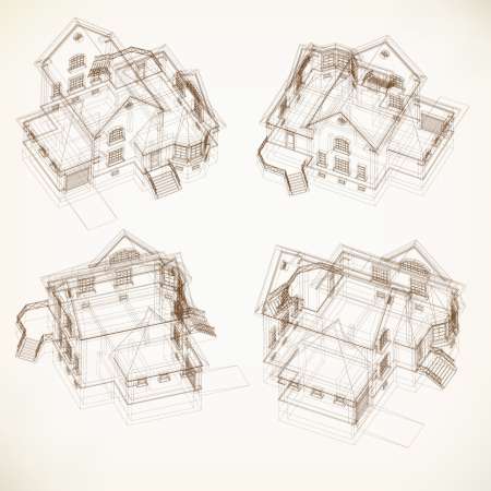 Architectural background. Part of architectural project