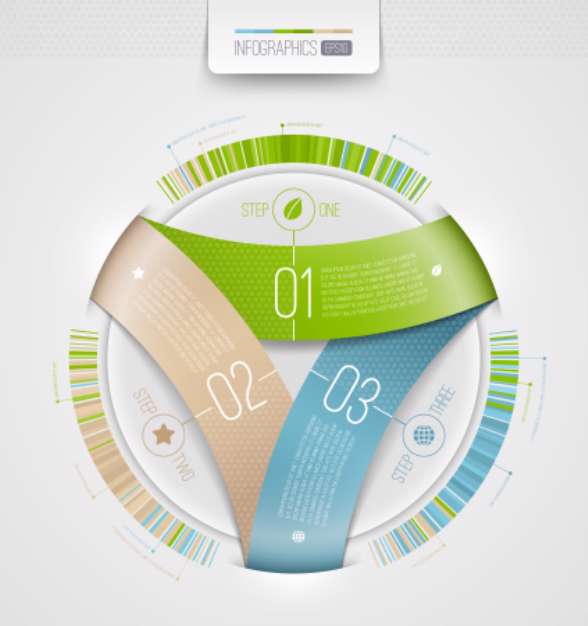 Abstract infographics design with numbered elements