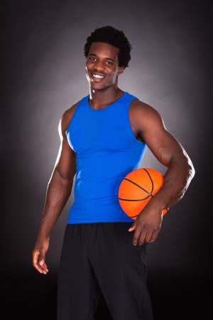 African Man With Basketball