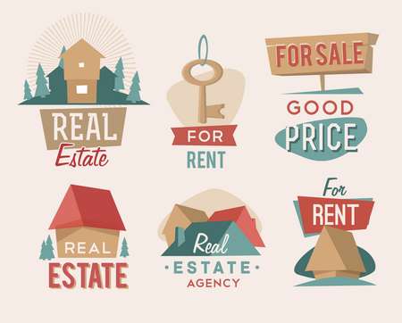 Retro real estate emblem