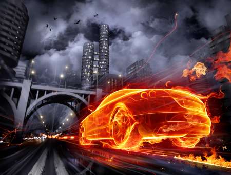 Fire car