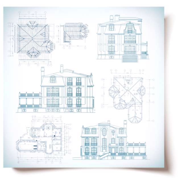 Architectural background. Part of architectural project