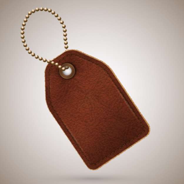 Leather price tag illustration - eps10