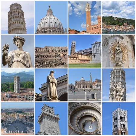 Buildings and statues in Italy