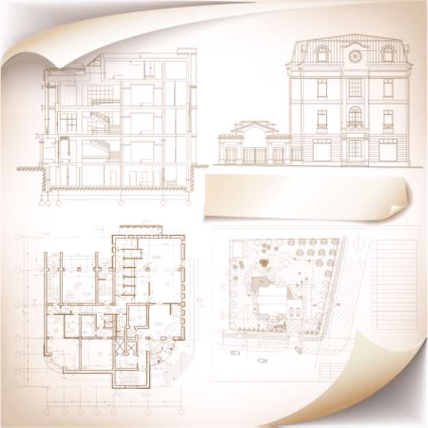 Architectural background. Part of architectural project
