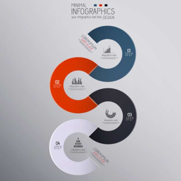 Minimal infographics design. Vector