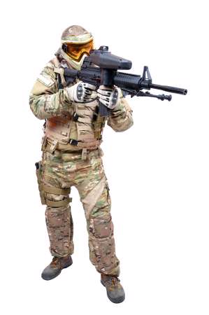 Paintball player